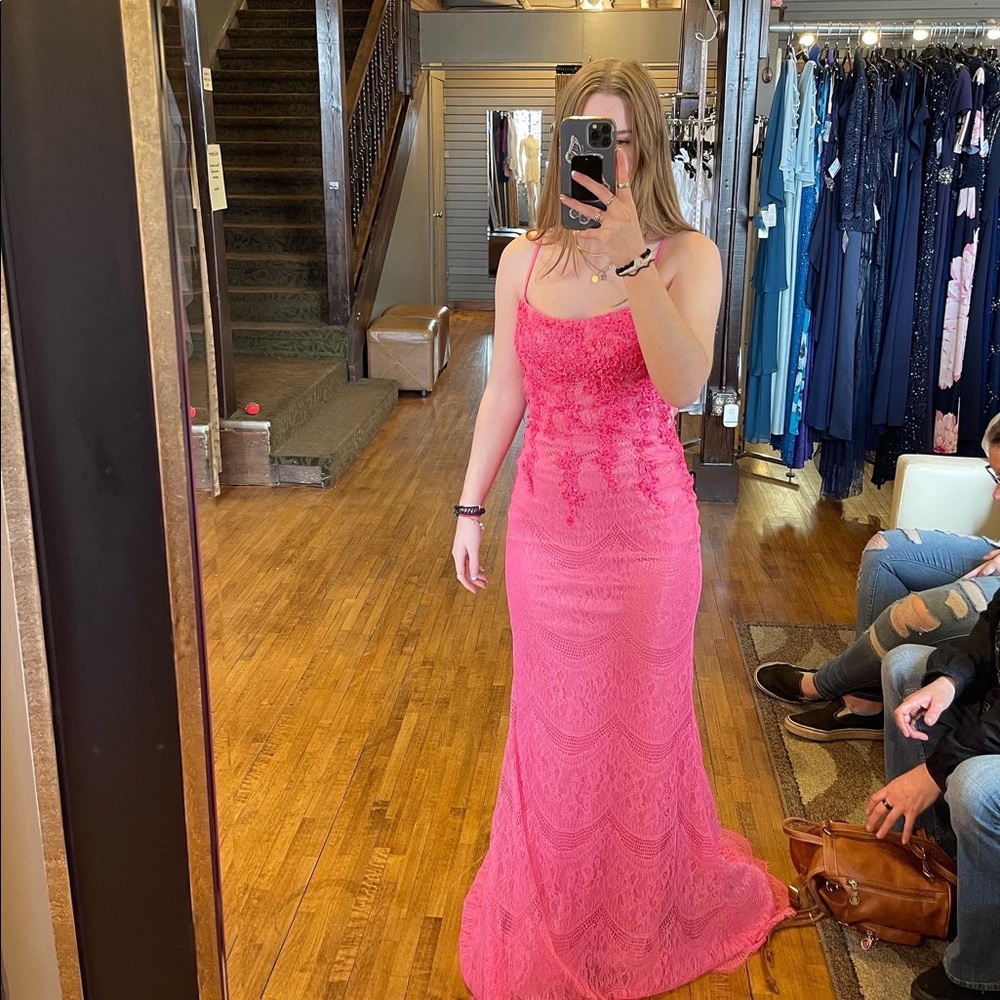 pink prom dress